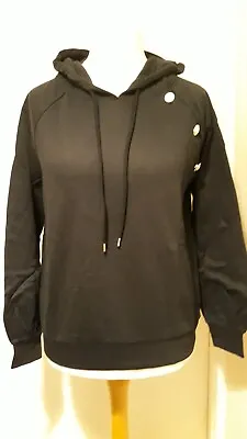 Buy New-rainbow-ladies Black Hoody With Decor Buttons Size 12-14 • 4.99£