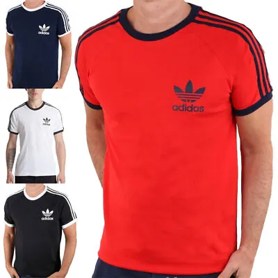 Buy Mens T Shirts Adidas Originals Trefoil Logo California Retro Design Casual Tee • 15.99£