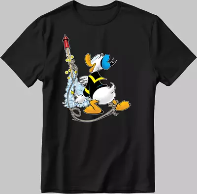 Buy Donald Duck Astronaut Short Sleeve White-Black Men's / Women's T Shirt N545 • 11£