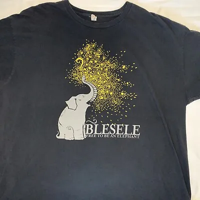 Buy Elephant T-shirt Mens 3XL Blesele Sanctuary Black Anvil Graphic Tee Unisex • 12.52£