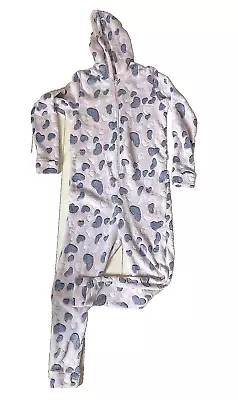 Buy One Piece Onsies Pink Pyjamas Sleepsuit Hearts Print Costume For Girls Age 12-13 • 0.99£