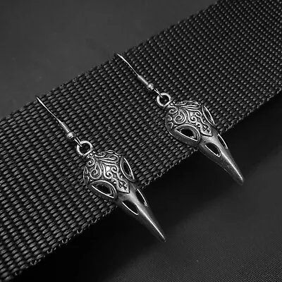 Buy Women's Vintage Look Engraved Viking Raven Head Earring Set Jewellery Gift UK • 3.99£
