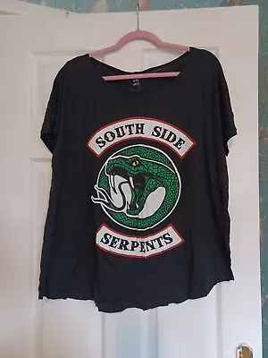 Buy Archie Comics South Side Serpents Black T-shirt Size 22 From New Look • 2.50£