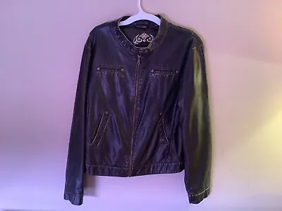 Buy  Ladies Spring Jacket -  Vintage Size L  Faux Leather - Fashion, Motorcycle  • 18.94£