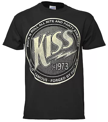 Buy KISS T Shirt Official Established 1973 Logo Band Classic Glam Rock  Black NEW • 13.99£