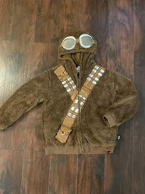 Buy Star Wars Chewbacca Hoodie Youth Size 9/10 Kids Full Zip Hooded Sweatshirt Fuzzy • 14.96£