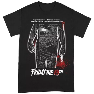 Buy FRIDAY THE 13TH - Bloody Poster Medium Black T-Shirt - Medium - New T  - I600z • 14.99£