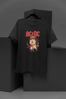 Buy ACDC Angus | Rock Band Tee | Vintage 80s Rock | ACDC Inspired Shirt | Angus Youn • 24.99£