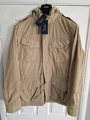 Buy £465 Polo Ralph Lauren Modern Battle Jacket Beige Large NWT • 195£