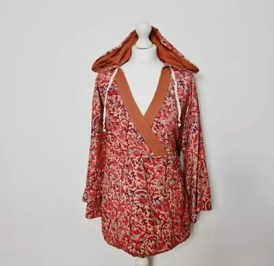 Buy Free People Hoodie Shoreline Terry Red Size Small RRP £185 • 35£