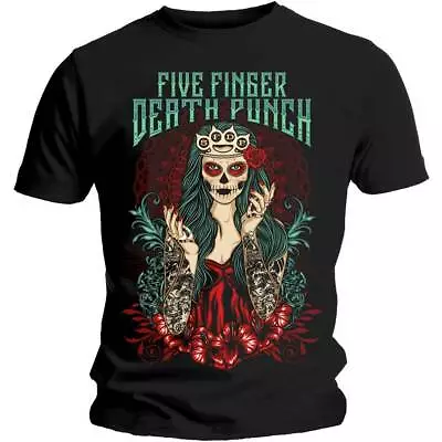 Buy Five Finger Death Punch - Lady Muerta T-shirt. Large. New. • 12.75£