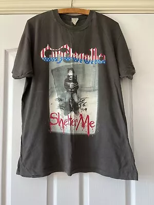 Buy 1990s Single Stitch Cinderella Shelter Me Lyrics Faded Glam Rock T-Shirt Size M • 50£