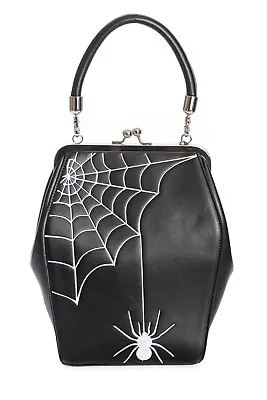 Buy BANNED Apparel Black Gothic Punk Rockabilly Emo Web Spider Kellie Handbag Bag • 49.99£