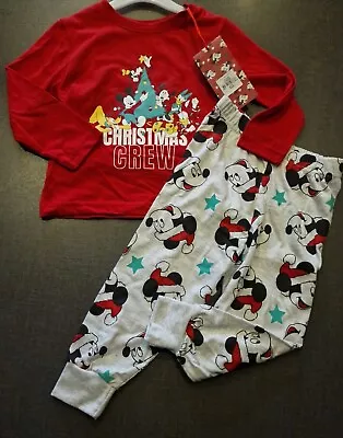 Buy Girls Boys Family 9-10 Years Disney Mickey Pyjamas Set Christmas Crew Next Day • 7.99£