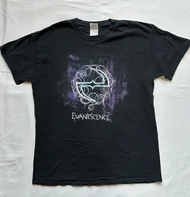 Buy Evanescence Unisex Tshirt - M- Black With E Logo In Purple And Blue • 9.99£