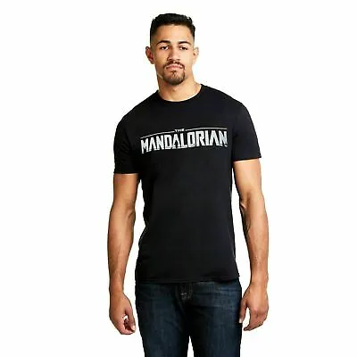 Buy Official Star Wars Mens Mandalorian Logo T-shirt Black S-XXL • 13.99£