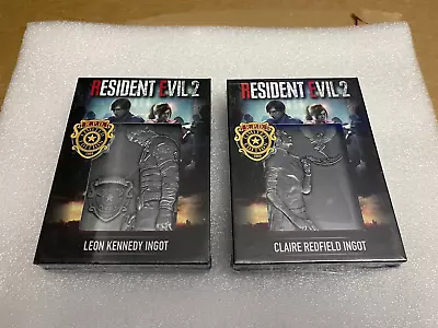 Buy Resident Evil 2 Leon Kennedy & Claire Redfield Limited Edition Replica Ingots UK • 40£