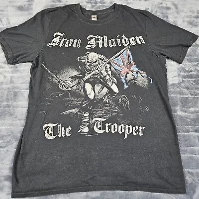 Buy Iron Maiden Shirt Adult Medium Black The Trooper 2011 Y2K Double Sided Print Tee • 19.99£