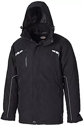 Buy Dickies Eisenhower Atherton Waterproof Breathable Black Rain Jacket Work Coat • 42.49£