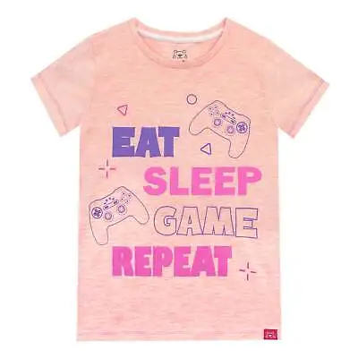 Buy Eat Sleep Game Repeat Kids Girls 6 7 8 9 10 11 12 13 Years Daywear T-Shirt Top • 9.99£