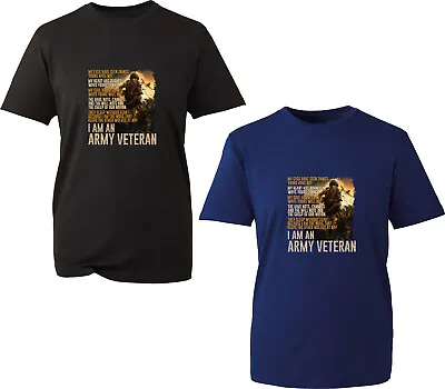 Buy I Am An Army Veteran T-Shirt Army War Soldier Veterans Remembrance Day Tee Top • 9.99£