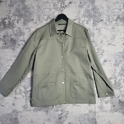 Buy St Michael Shirt Jacket Womens UK 18 Chore Green Overshirt Pocket Shacket M&S • 21.95£