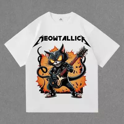 Buy Metallica Shirt - Meowtallica- Cat - Heavy Metal Cat Design - Kids Cat Gift • 8.99£