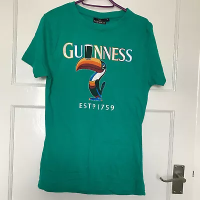Buy Official Guinness Merchandise Green T Shirt Size 14 100% Cotton Short Sleeve • 9.99£