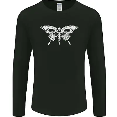 Buy Moth Skull Halloween Mens Long Sleeve T-Shirt • 12.99£