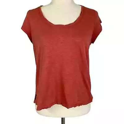 Buy SANCTUARY Rust Red T Shirt Size Small Scoop Neck Relaxed Fit • 8.65£
