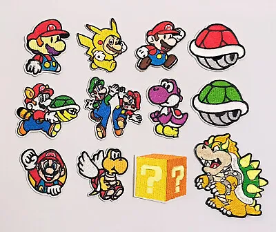 Buy New Super Mario Bros Patches Badges Iron On Sew On • 2.99£
