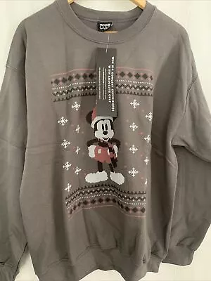 Buy Disney Mickey Mouse Sweater Christmas Large Brand New With Tags • 25£