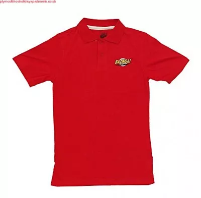 Buy The Big Bang Theory Bazinga Red Polo T-shirt - UK Seller • 7.99£