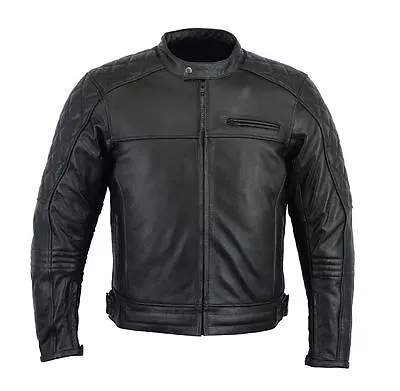 Buy Rksports 1586 Mens Fashion Leather Motorcycle Motorbike Black Jacket With Armour • 69.99£
