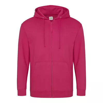 Buy Mens Zip Hoodie Hooded Sweatshirt Womens Ladies Soft Cotton Top AWDis XS-5XL • 21.30£