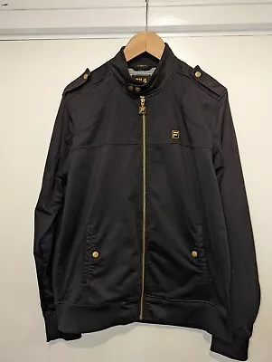 Buy Fila Gold Gents Black Zipper Jacket With Pockets  Size X-large • 25£