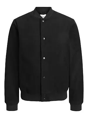 Buy Jack & Jones Plus Men's (12245796) JJZAC Bomber Jacket In Black Colour 1XL-6XL • 79.95£