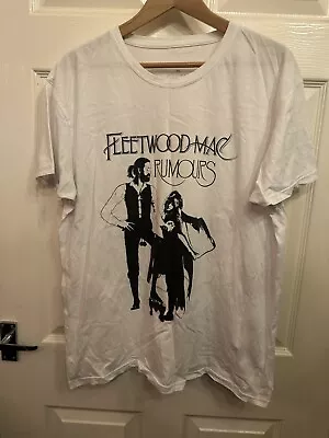 Buy Fleetwood Mac Rumours Album Cover T-shirt Size Xl White And Black  • 15£
