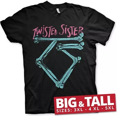 Buy Twisted Sister Washed Logo Big & Tall T-Shirt Black • 31.05£