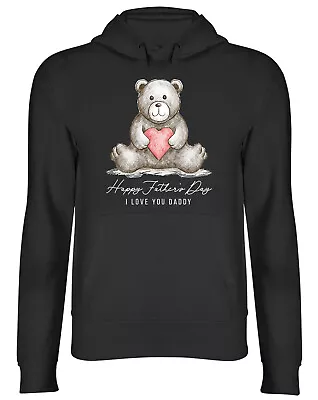 Buy Teddy Bear Holding Heart Hoodie Mens Womens Happy Father's Day Top Gift • 17.99£