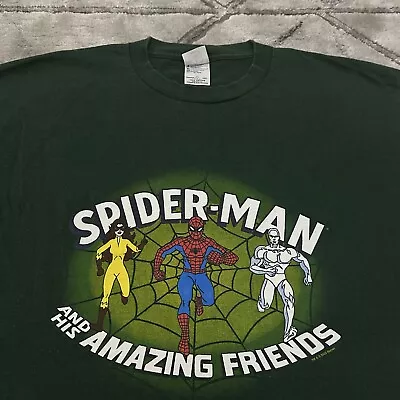 Buy Vintage 2003 Marvel Spider-Man & Amazing Friends Cartoon Promo T Shirt - LARGE • 39.95£