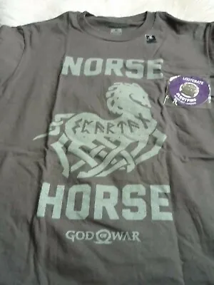 Buy Loot Crate Tshirt Tee M Gaming Norse Horse God Of War Playstation + Kingdom Pin • 17.99£