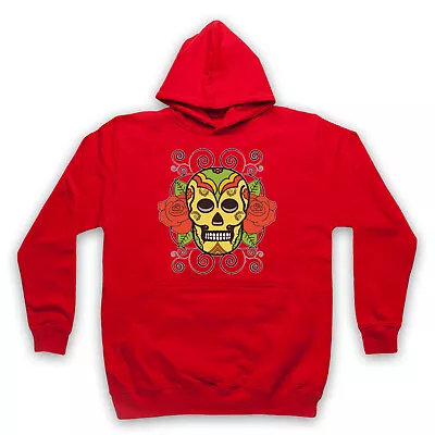 Buy Patterned Skull & Roses Graphic Illustration Tattoo Unisex Adults Hoodie • 27.99£