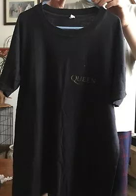 Buy Queen 1992 Official Black T-Shirt Gold Logo (Box Of Tricks) Large  • 9.99£