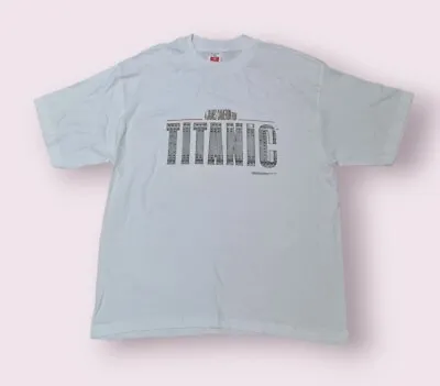 Buy Titanic Vintage T Shirt Promo XL Mens 1998 White Rare 90s Movie James Cameron • 24.99£
