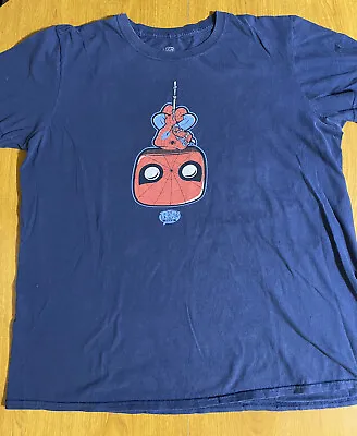 Buy Funko POP Tees! Marvel Spider-Man T-shirt ~ Size Medium ~ Blue Free Shipping • 8.29£