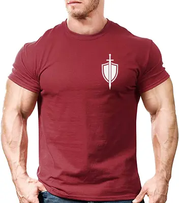 Buy Sword & Shield LB Gym T Shirt Mens Gym Clothing Training Top Bodybuilding  • 8.99£