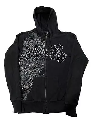 Buy SoCal Womens Zip Up Hoodie Vintage Sweatshirt Black Medium Grunge AE5 • 47.36£