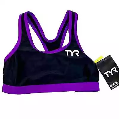 Buy TYR Competitor Womens RacerBack Tri Bra Top - Black Purple - Size XS - $45 • 18.90£