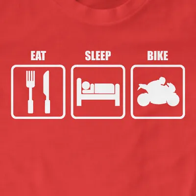 Buy Eat Sleep Bike T-Shirt | Gift, Motorbike, Motorcycle, Slogan • 11.99£